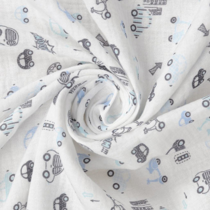 Mušelínové prestieradlo Dizajn s gumou 60 x 120 cm BabyMatex