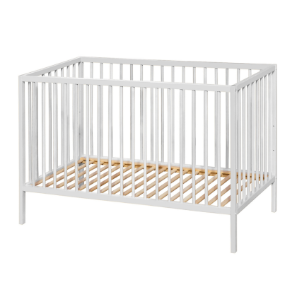 Postieľka drevená Nela White Wood 120 x 60 cm Petite & Mars