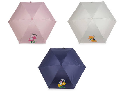 Dievčenské mini skladací dáždnik kvety