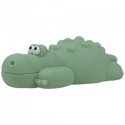 LED silikónová nočná lampička Pop It Rgb so zvukom - krokodíl Mary's