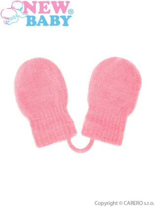 Detské zimné rukavičky New Baby so šnúrkou