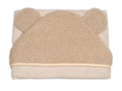 Dojčenská osuška s kapucňou a uškami Boucle 80x80 cm froté Baby Nellys