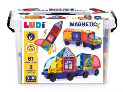 Magnetická stavebnica s autami 63 ks Ľudí