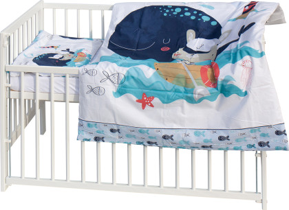 Detská postieľka s kompletnou výbavou 120 x 60 cm Scarlett Panu