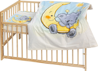 Detská postieľka s kompletnou výbavou 120 x 60 cm Scarlett Mimas