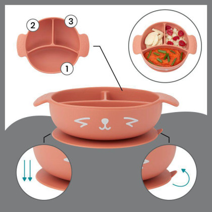 Silikónová jedálenská súprava LEARN´ISY Kit