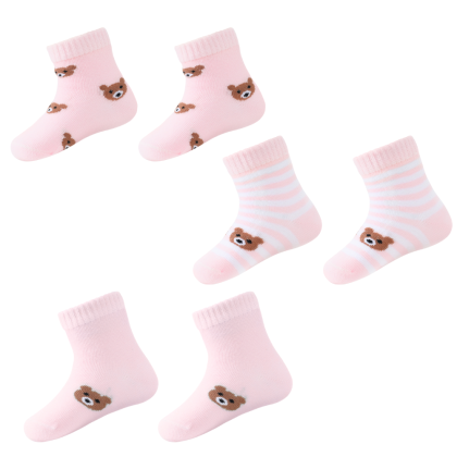 Dojčenské ponožky 3 páry medvedíky Be Snazzy 6 - 9 mesiace