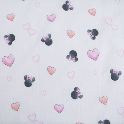 Obliečky do postieľky Minnie Blush Pink 100 x 135, 40 x 60 cm Jerry Fabrics