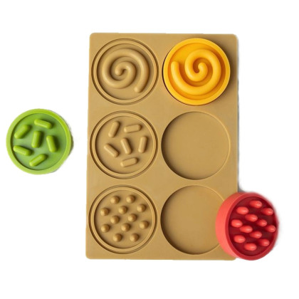 Puzzle senzorické kolieska, pastelové