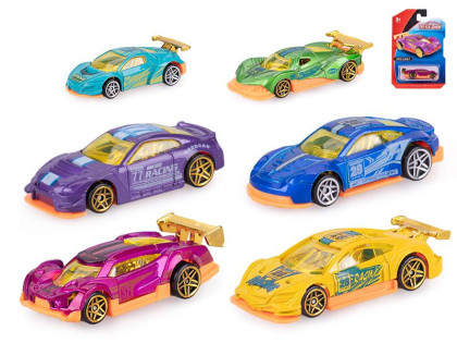 Auto závodné 8 cm kov voľný chod
