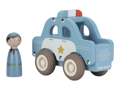 Policajné auto drevené Little Dutch