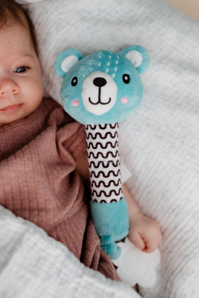 Pískatko / hryzátko plyš 25 cm 0 m+ Babyted