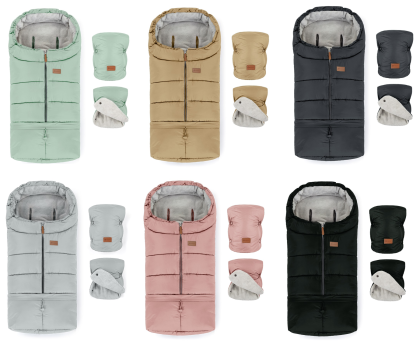 Zimný set fusak Jibot 3v1 + rukavice na kočík Jasie Petite & Mars