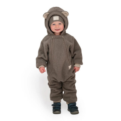Rastúca zimná kombinéza Teddy fleece double Brown Esito