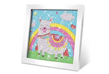 Kreatívny set obraz s kamienkami lama 17 cm