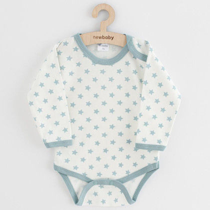 Dojčenské body New Baby Classic II hviezdy mätové