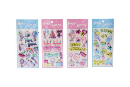 Nálepky 22x9,5 cm s glitrom