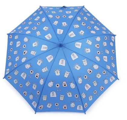 Detský dáždnik kúzelný modrej príšerky