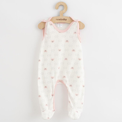 Dojčenské dupačky New Baby Classic II Holka 3ks ružová