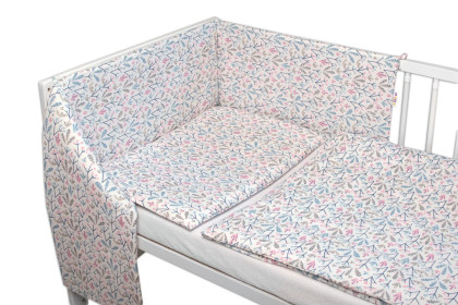 3-dielna sada Mantinel s obliečkami Kalina biela 120x90 cm