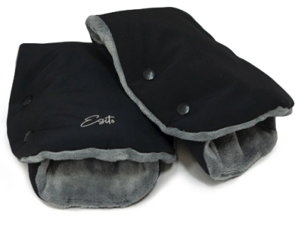 Rukávnik na kočík Golf Softshell Black/Grey RFX - čierna/sivá Esito