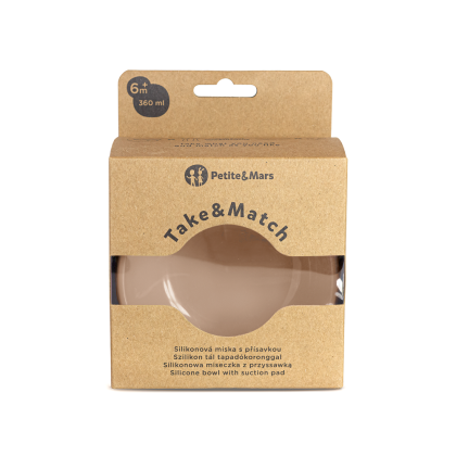Miska silikónová s prísavkou Take&Match 6 m+ Petite & Mars