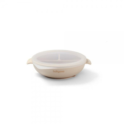 Silikónový tanierik s prísavkou a viečkom BabyOno