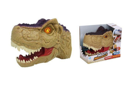 Dino hlava s efektmi na ruku 20 cm