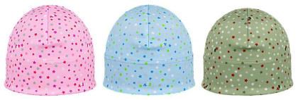 Dievčenské funkčné čiapky Coolmax Hviezdičky RDX s UV faktorom 40+