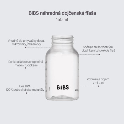 Náhradná plastová fľaša 150 ml Bibs