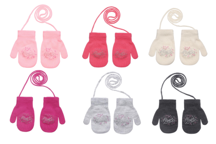 Palcové rukavičky so šnúrkou Princess 2–3 roky