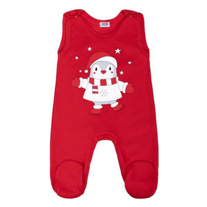 Dojčenské bavlnené dupačky New Baby Winter Penguin