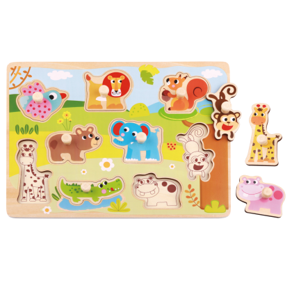 Vkladacie puzzle Zvieratká 9 ks