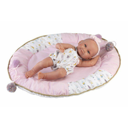 New born dievčatko realistická bábika bábätko s celovinylovým telom - 40 cm Llorens