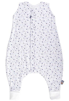 Letný spací vak s nožičkami modré lístočky Kaarsgaren