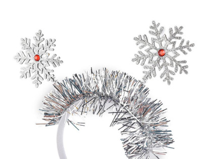 Čelenka do vlasov vločky vianočné/párty