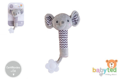 Pískatko / hryzátko plyš 25 cm 0 m+ Babyted