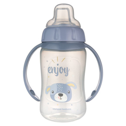 Hrnček tréningový Cute Animals so silikónovým náustkom 320 ml Canpol babies