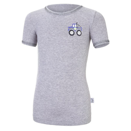 Tričko tenké KR obrázok Outlast®UV faktor 50+, sivý melír