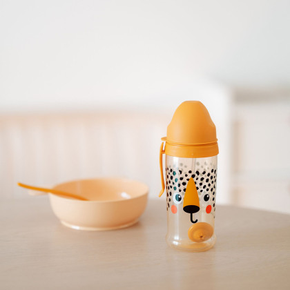 Fľaša nevylievacia športová so slamkou a závažím BabiesBoo 350 ml Canpol babies