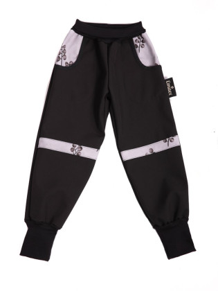 Detské Soft nohavice Grey Blooms Emitex