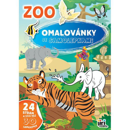 Maľovanky A4 so samolepkami Zoo