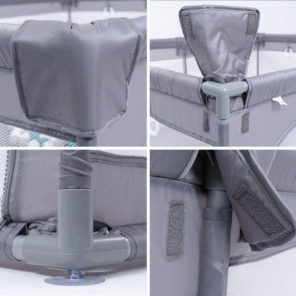Ohrádka Playpark Grey s matracom BabyGo
