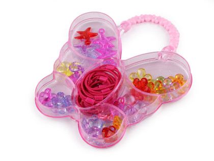 Súprava vlasových ozdôb a gumičiek v boxe