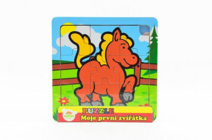 Mini puzzle drevené 9 dielikov Moje prvé zvieratká pre najmenších