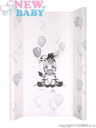 Prebaľovacia podložka 80x50 cm s tvrdou vložkou Zebra BIELA