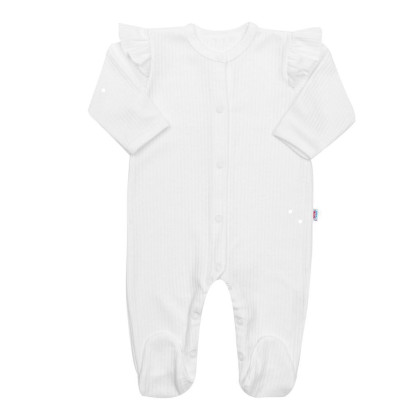 Dojčenský bavlnený overal New Baby Practical biela holka