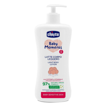 Mlieko jemné telové s dávkovačom Baby Moments Sensitive 500 ml Chicco