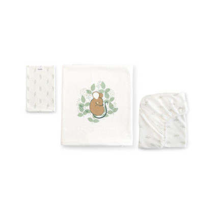 3-dielna bavlnená sada do kolísky 60x120 cm bonjourbébé