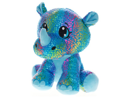 Nosorožec Star Sparkle plyšový modrý 37 cm sediaci